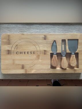Bamboo Cheese Board Set